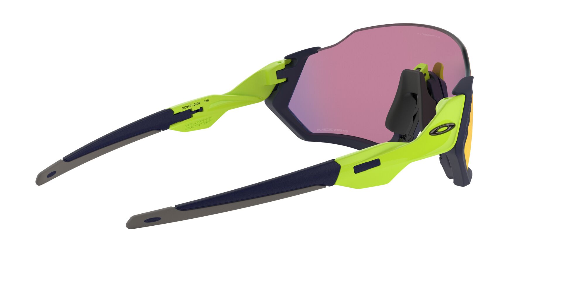 Oakley Flight Jacket Sonnenbrille Matte Navy, Prizm Road 