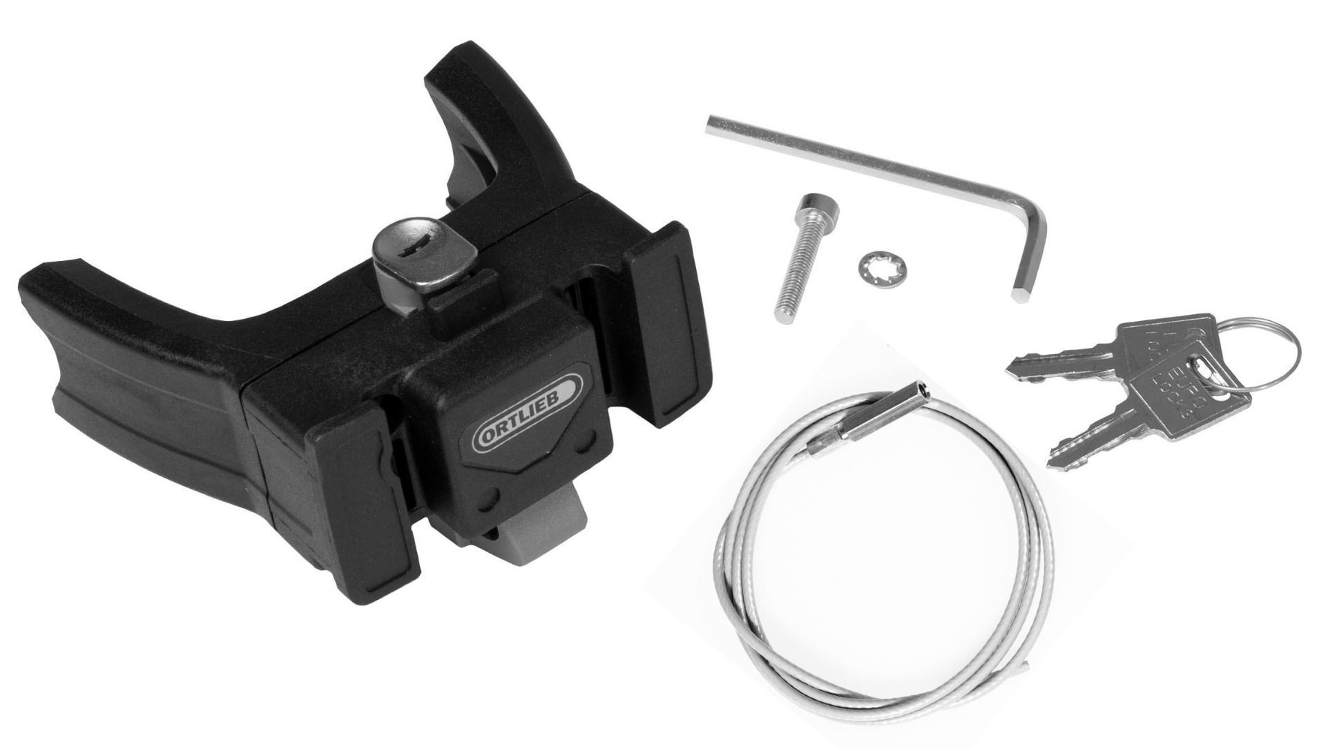 Ortlieb Handlebar Mounting Set E-Bike Lenker Montageset mit Schloss 