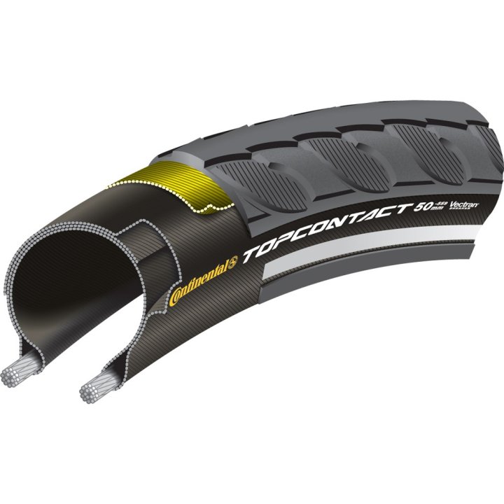 Continental Top Contact II Faltreifen 28-622 schwarz Reflex  Continental Top Contact II Faltreifen 28-622 schwarz Reflex