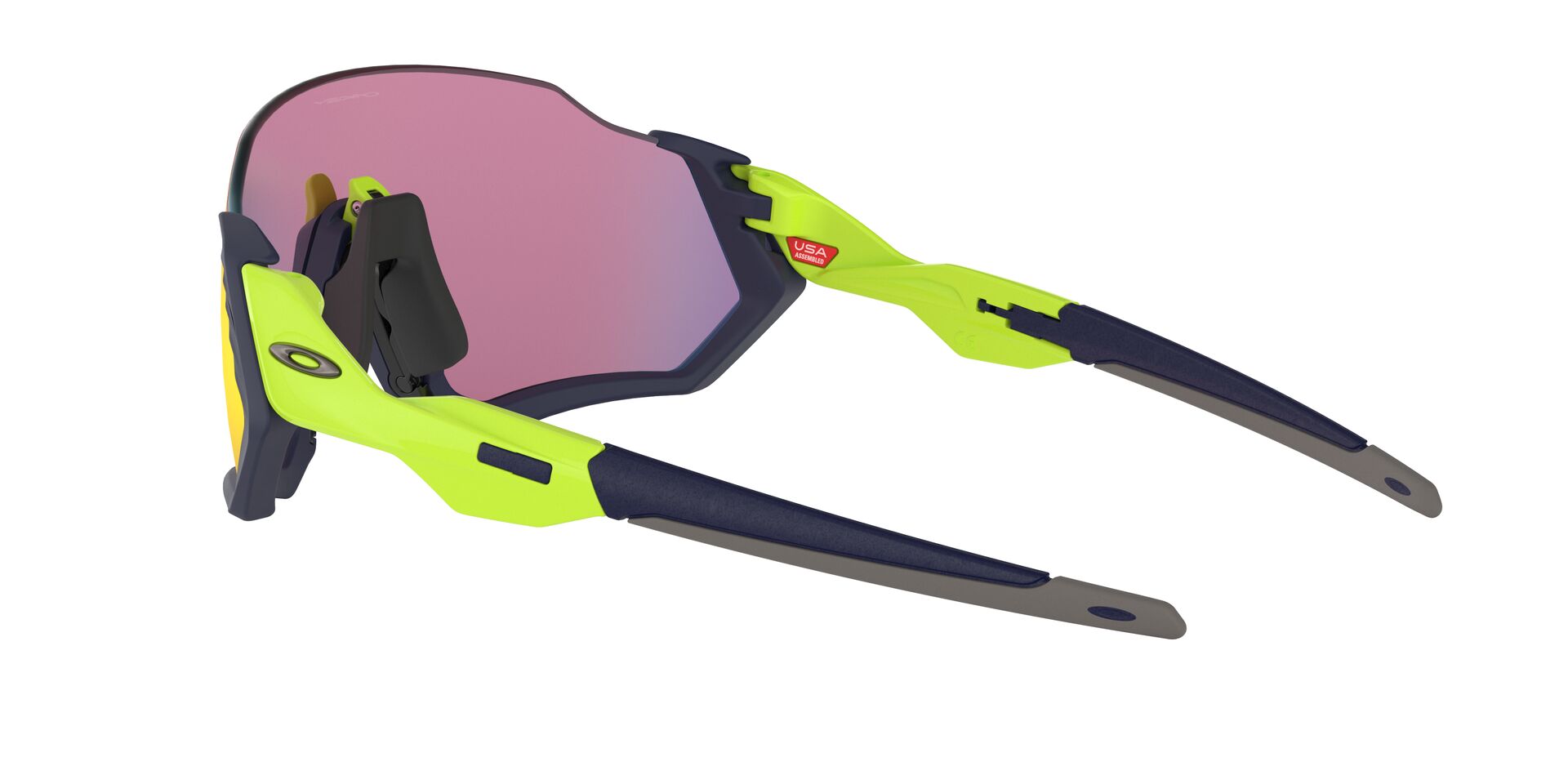 Oakley Flight Jacket Sonnenbrille Matte Navy, Prizm Road 