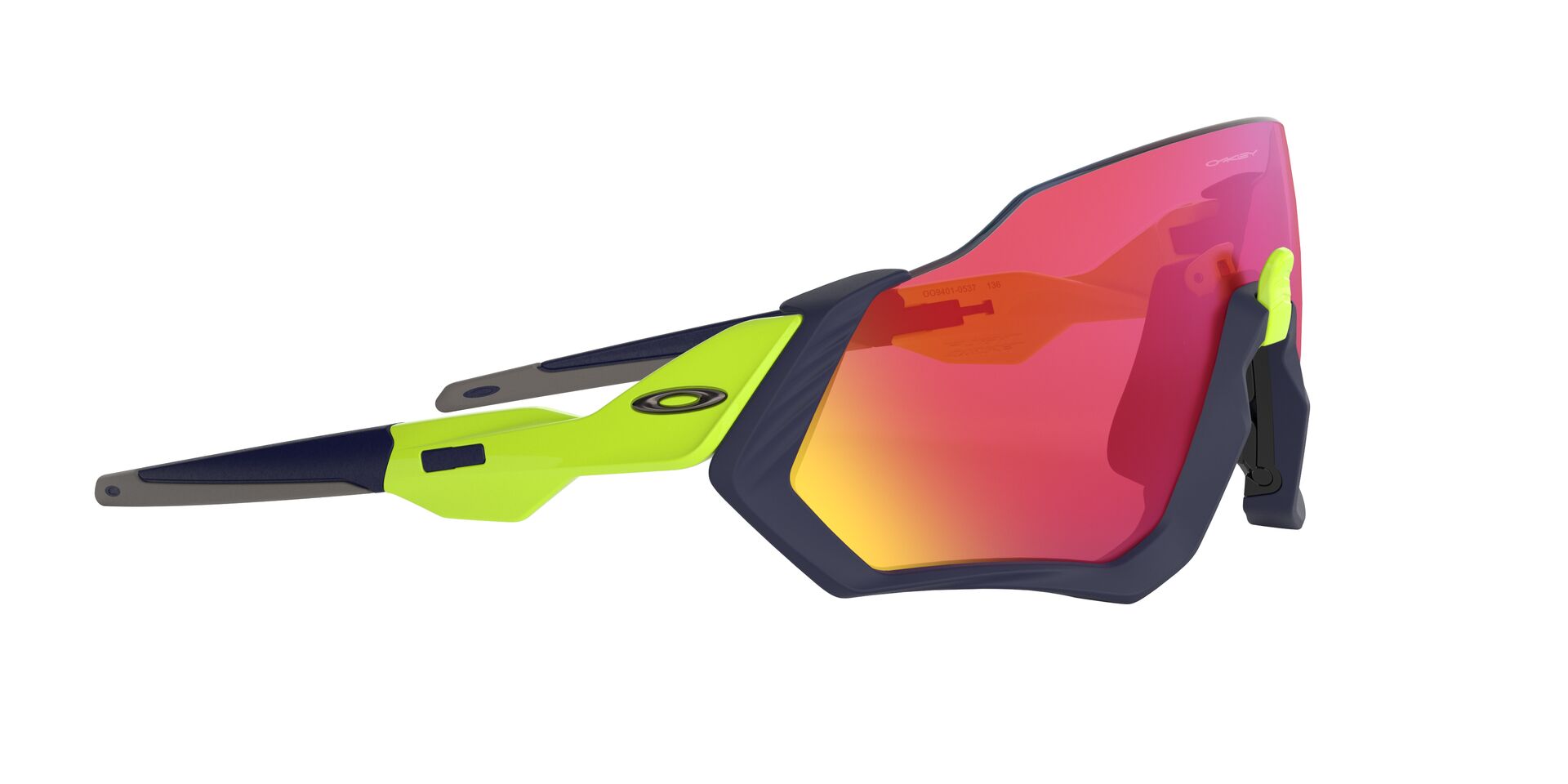 Oakley Flight Jacket Sonnenbrille Matte Navy, Prizm Road 