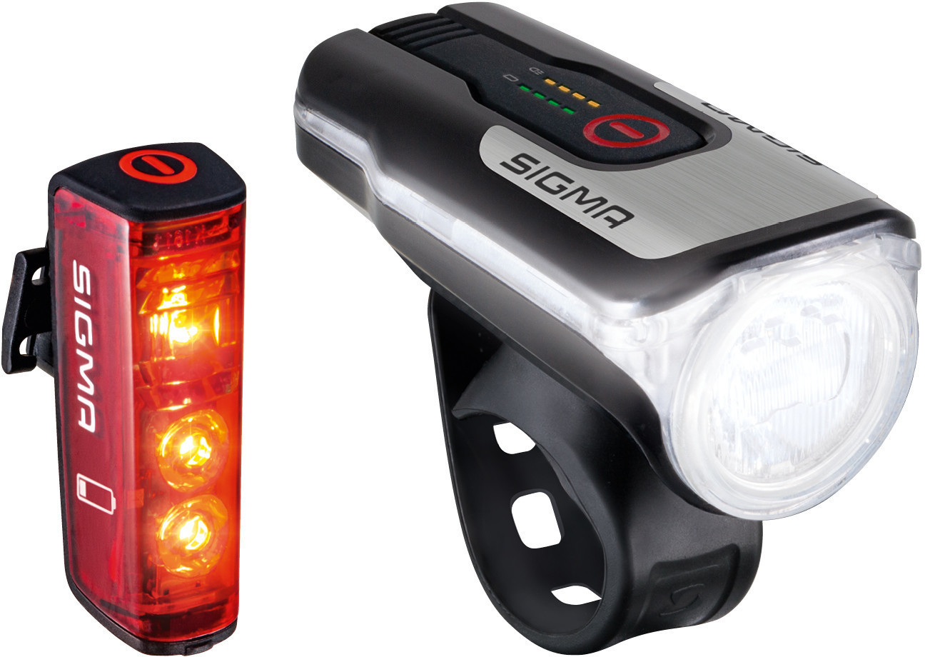 Sigma Sport AURA 80 Frontlicht + Blaze Rücklicht LED Lampenset   
